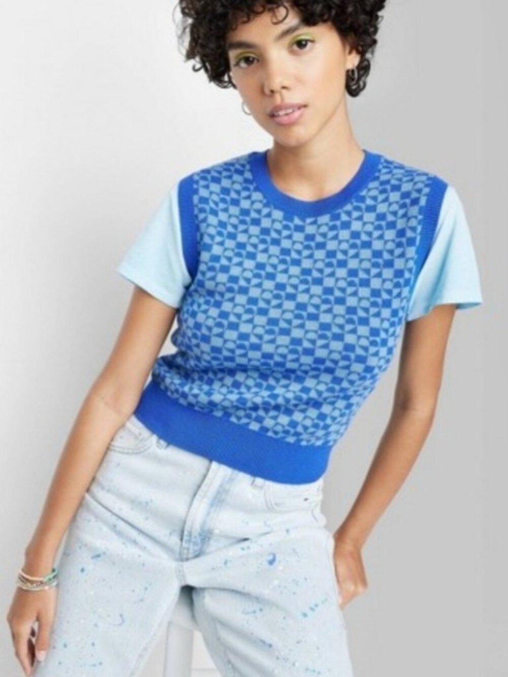 Wild Fable Printed Sweater Vest